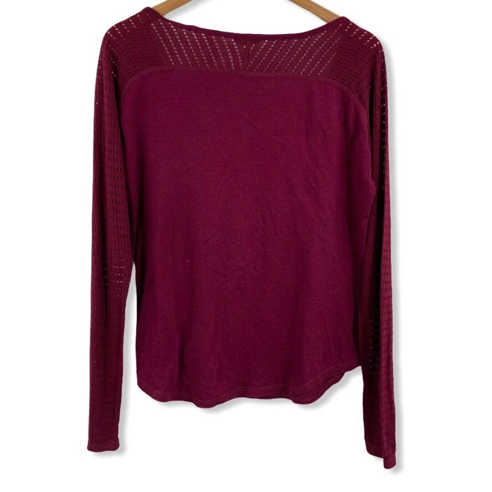 Hurley Burgundy‎ Long Sleeve Knit Top - Image 2