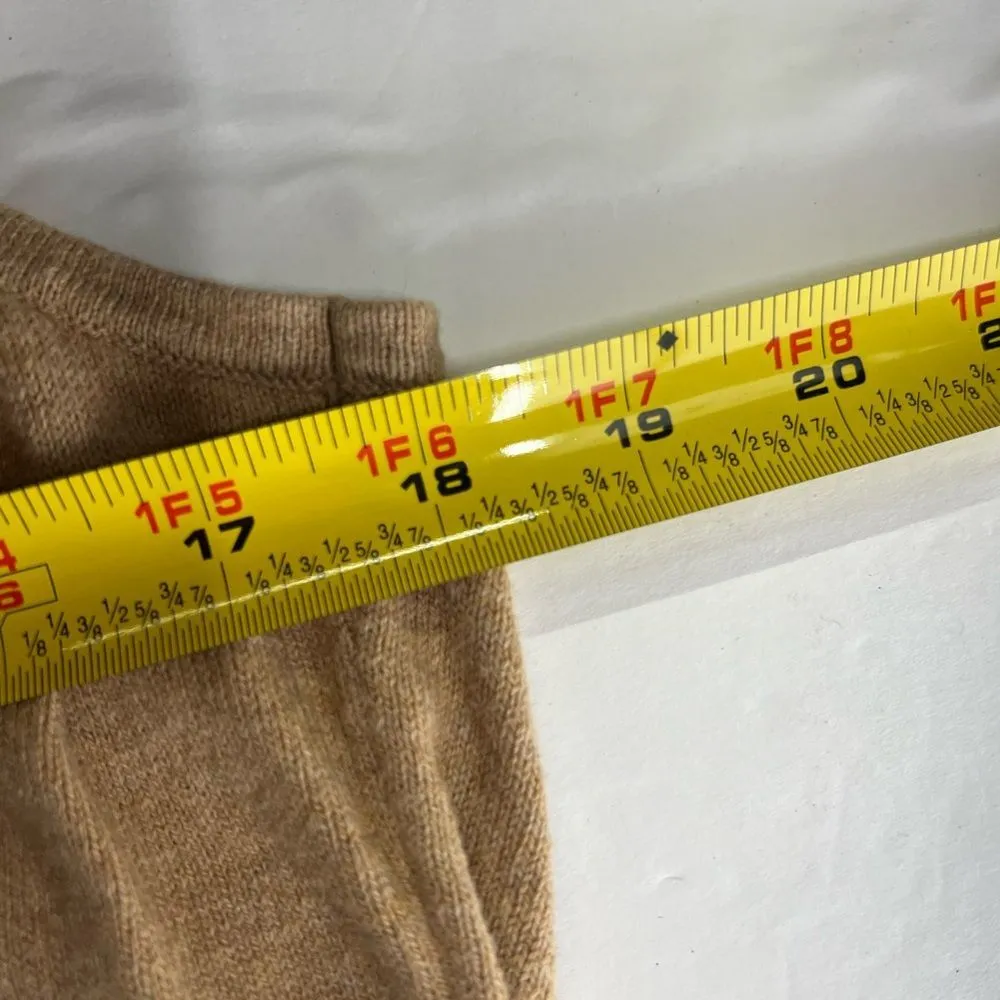 Chico’s sleeveless cowl neck camel size 2 M 12 rabbit hair cotton business layer - Image 5