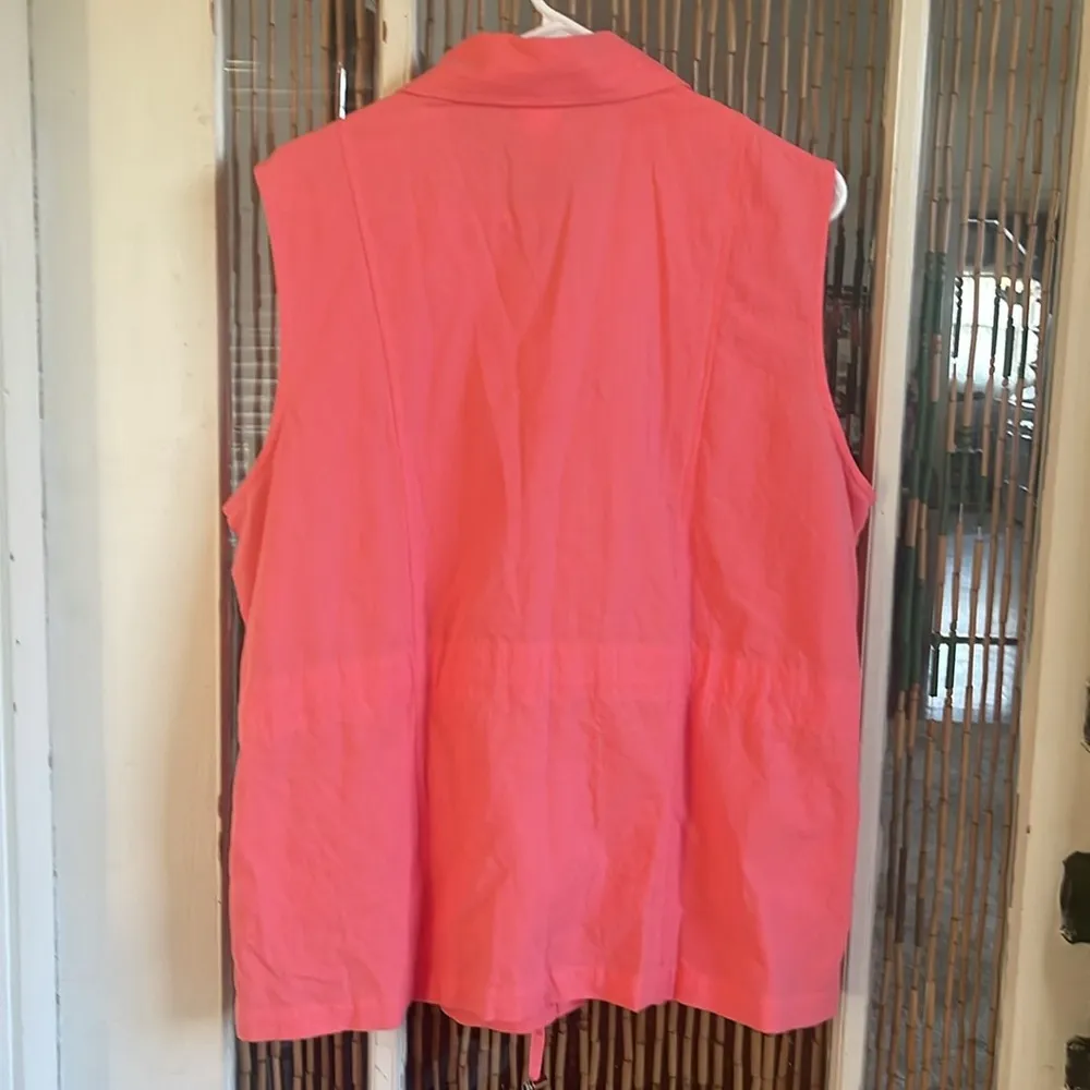 Blair peach sleeveless button up - womens size L - Image 5