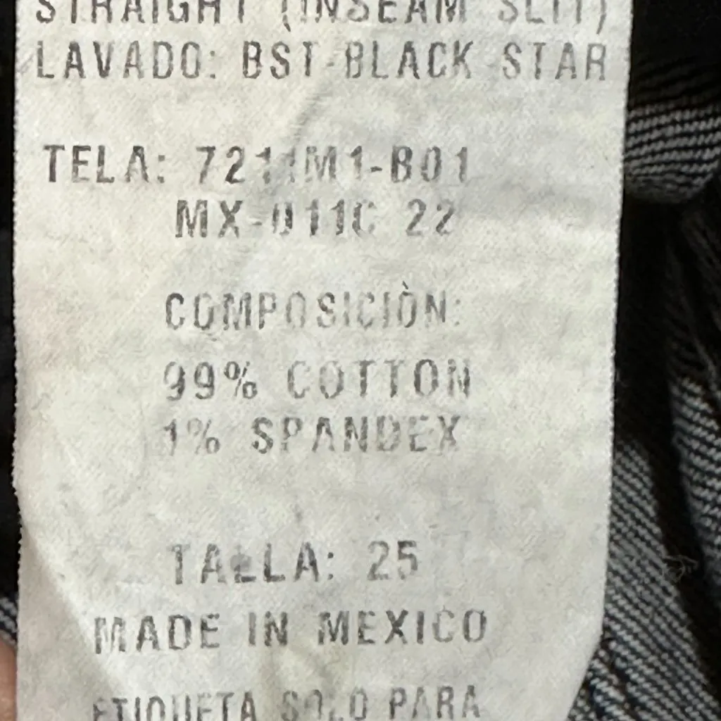 Hudson Nico Mid Rise Straight Inseam Split Black Star Denim Jeans Size 25 NWT - Image 11