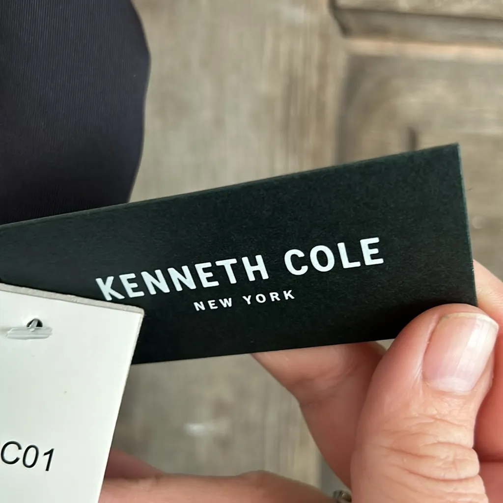 NWTS Kenneth Cole New York Women's High Neck Keyhole‎ Cross Back Mio Size S Black - Image 4