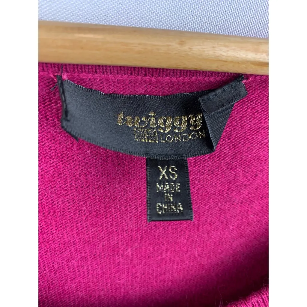 Twiggy London XS Sleeveless Magenta Tank Top Nylon/Polyester/Viscose Blend Pink - Image 2
