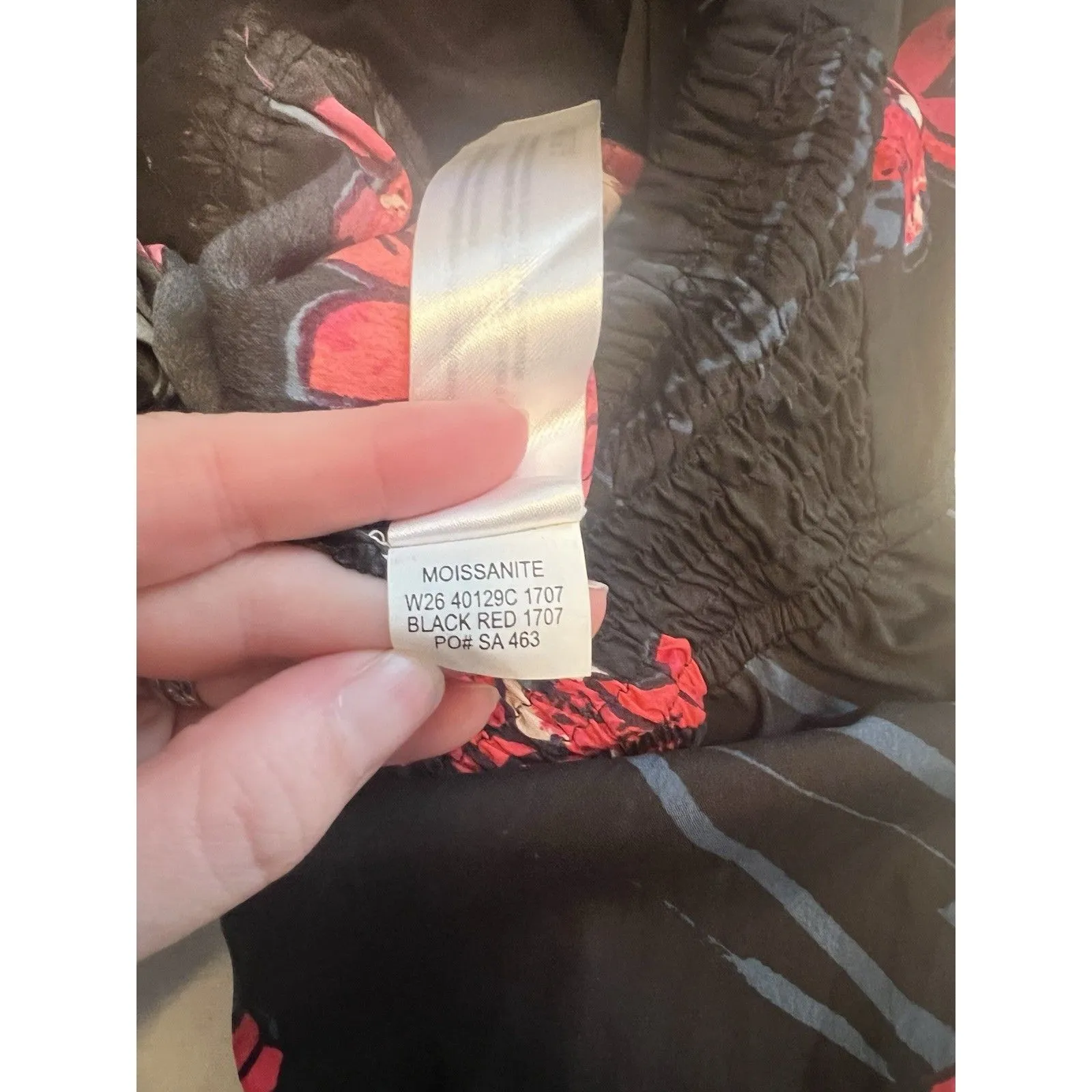 Band Of Gypsies Floral Black Red Bustier Wide Leg‎ Jumpsuit Medium - Image 7