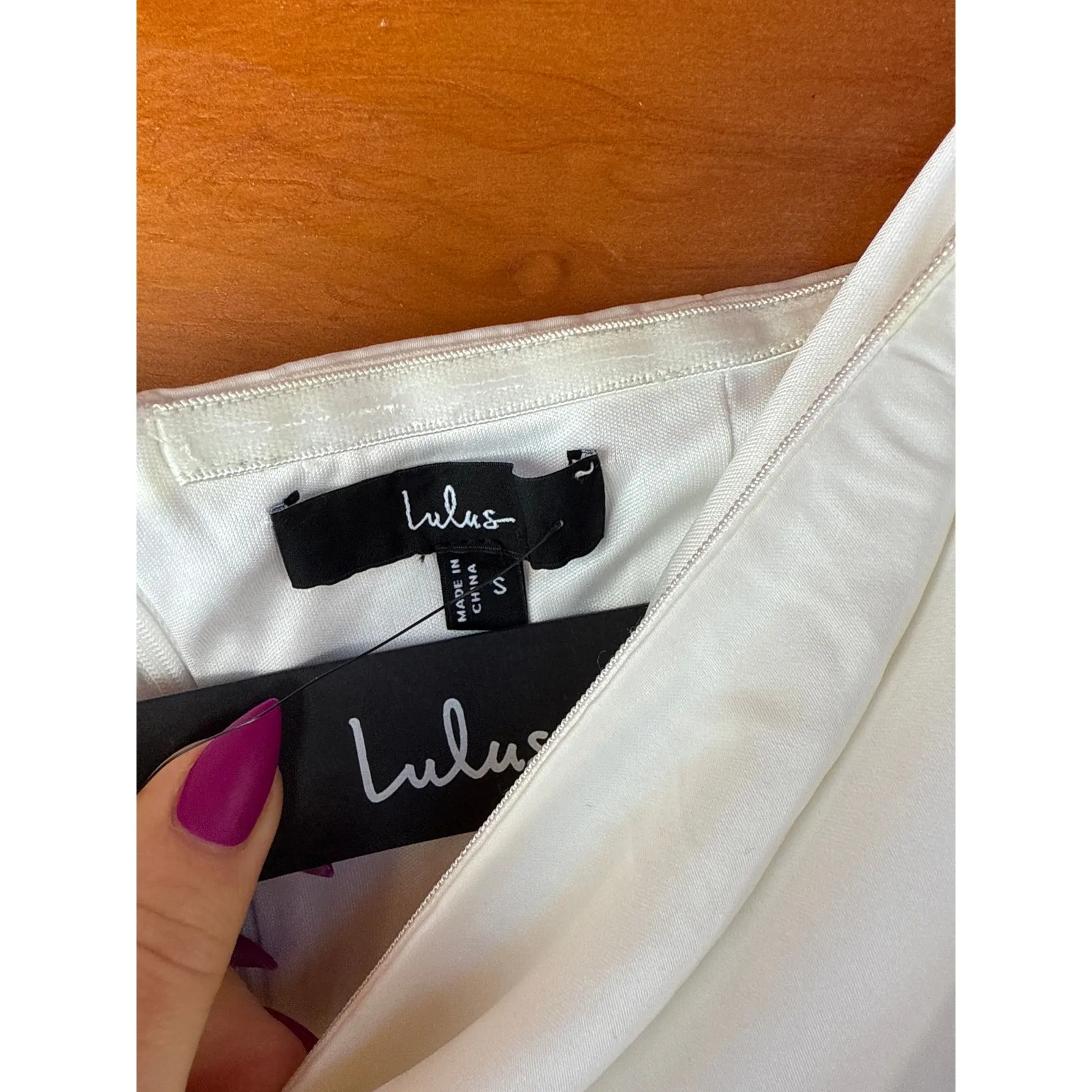 NWT Lulus Graceful Perfection White Satin Ruffled Strapless Midi Dress Banquet S - Image 5