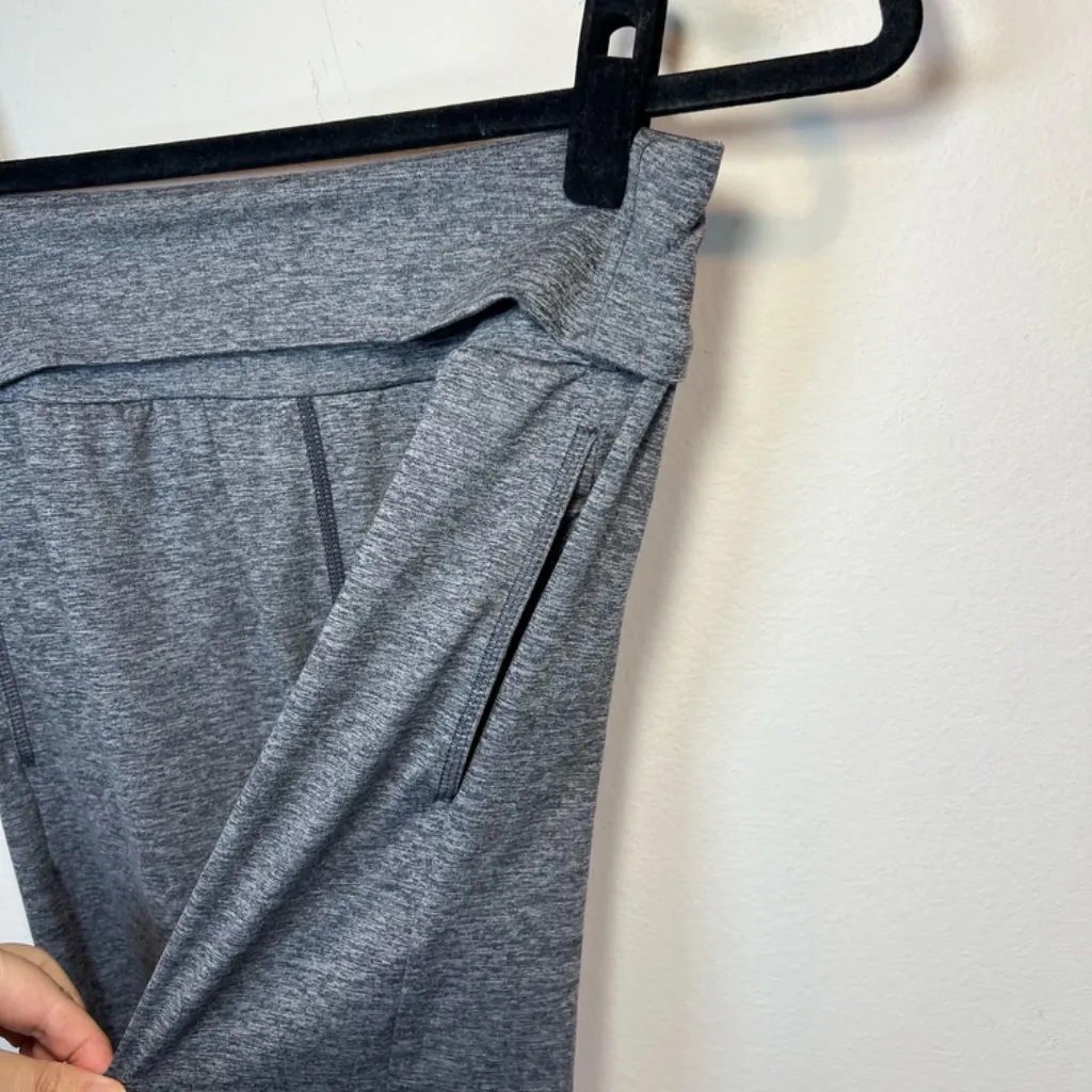 Aerie Fold Over High Rise Jogger Pants  Dark Gray Heather Stretch  Women's Small - Image 5