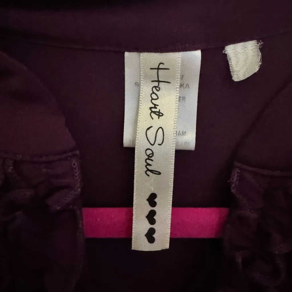 Heart Soul Purple Embellished Cap Sleeve Blouse - Image 5