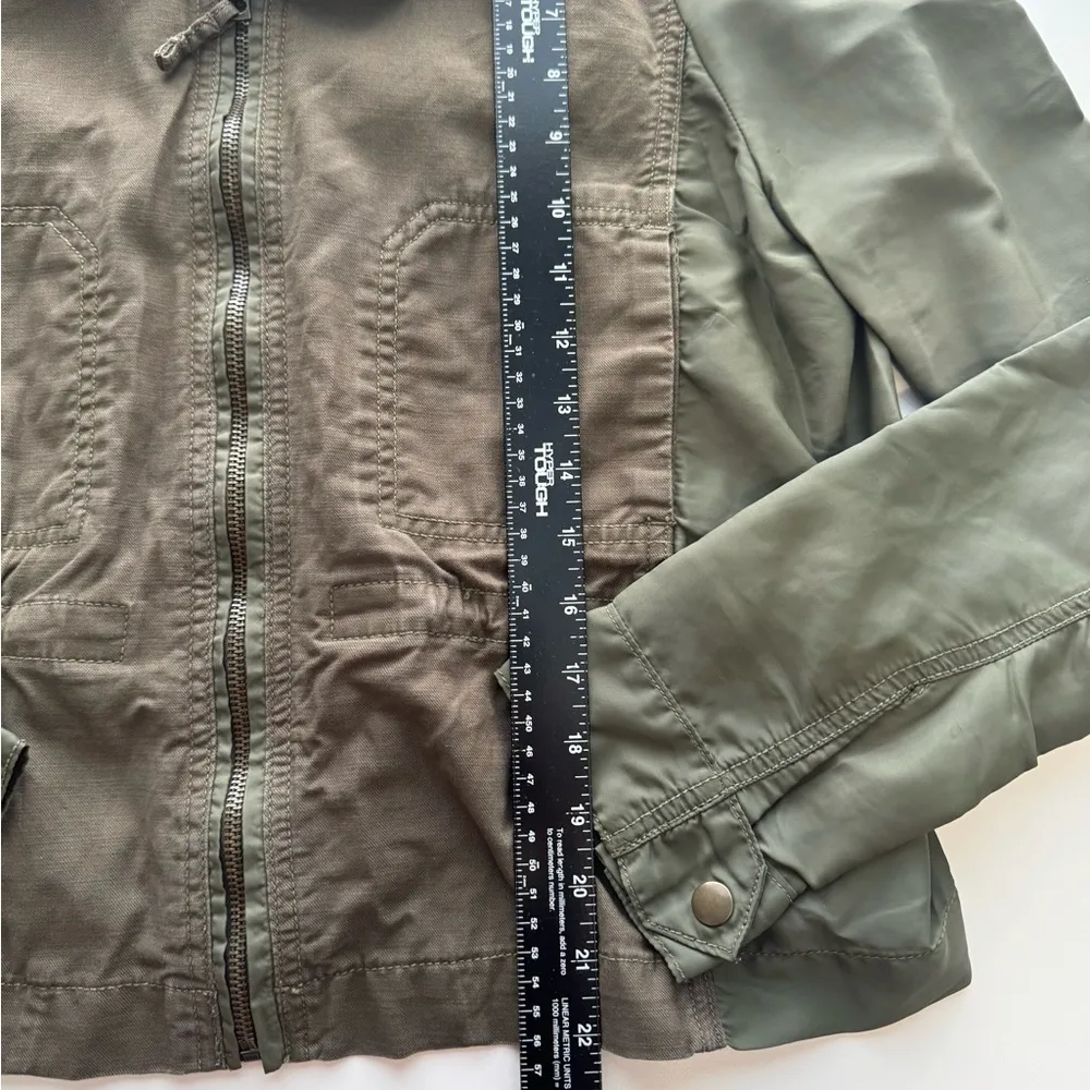 Lucky‎ Brand Olive Green Military Style Jacket Womens Small Cotton - Image 4