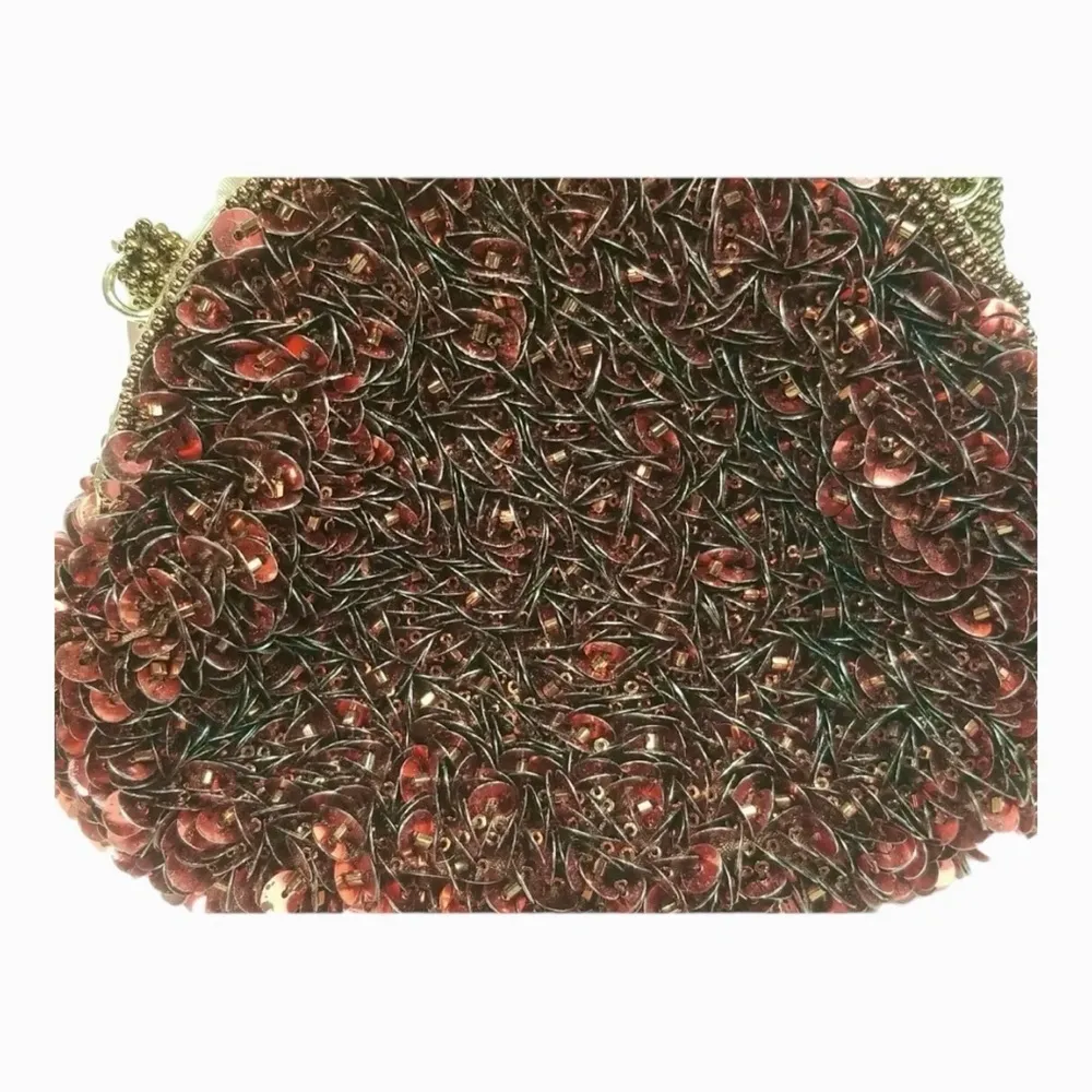 Vintage Cache Chocolate
Drop Sequin Purse with Beaded Handle - Image 8