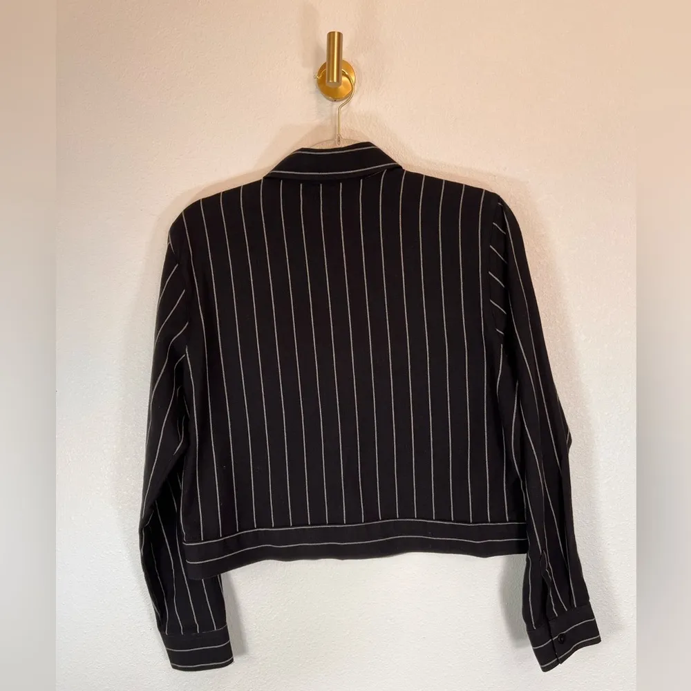 Obey Lightweight Striped Shirt Jacket Size S - Image 2