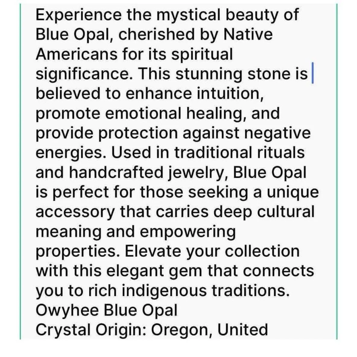 925 sterling silver Owyhee Blue Opal Stone Pendant Necklace Rope Womens Jewelry - Image 6