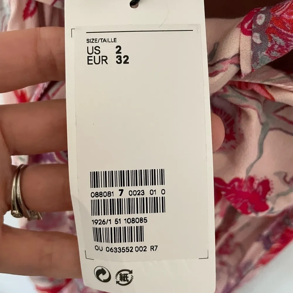 H&M Limited Edition Floral Flowy Strapless Corset Top Jumpsuit w Bow size 2 - Image 7