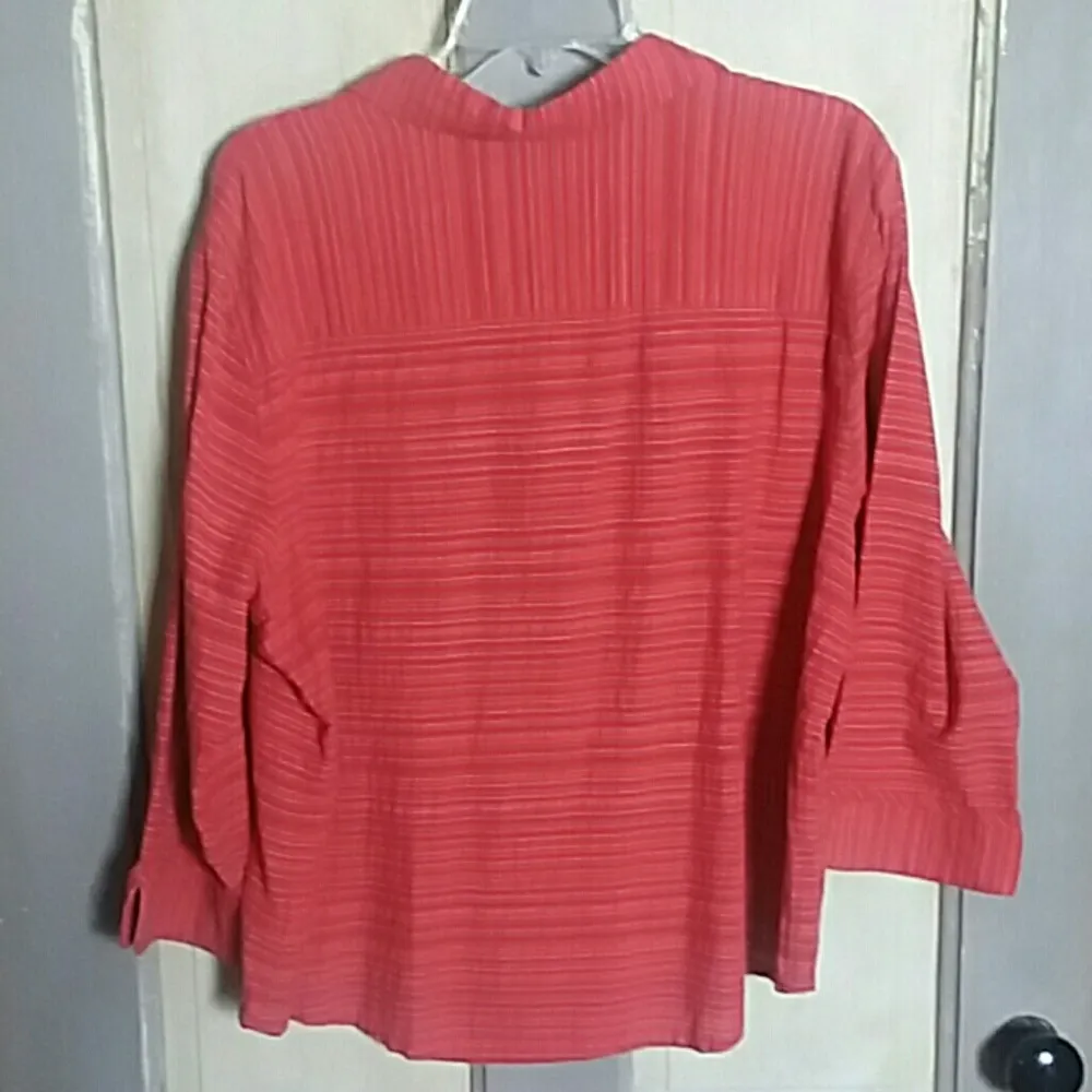 Alfred Dunner Blouse Striped Button Down - Image 6
