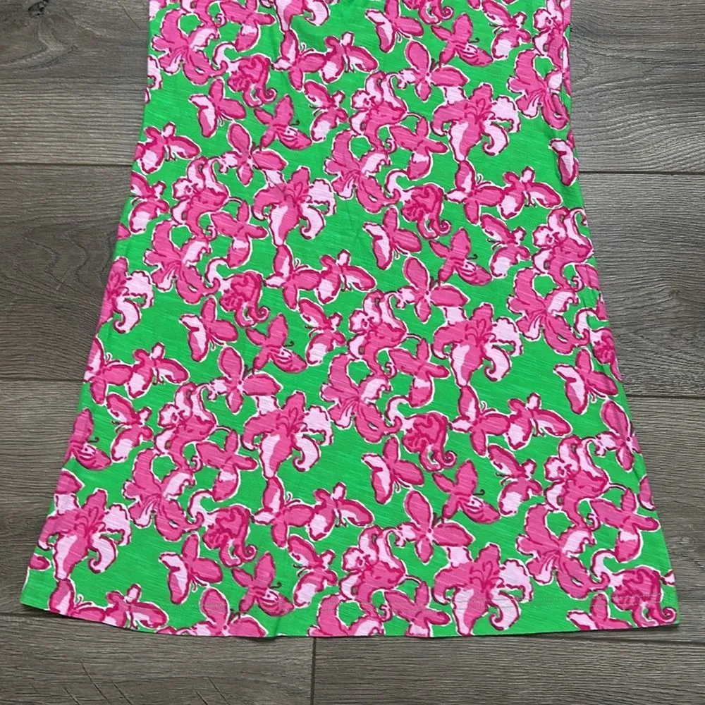 Lilly Pulitzer Carolyn Cotton Dress‎ Pink Green Size XS - Image 4