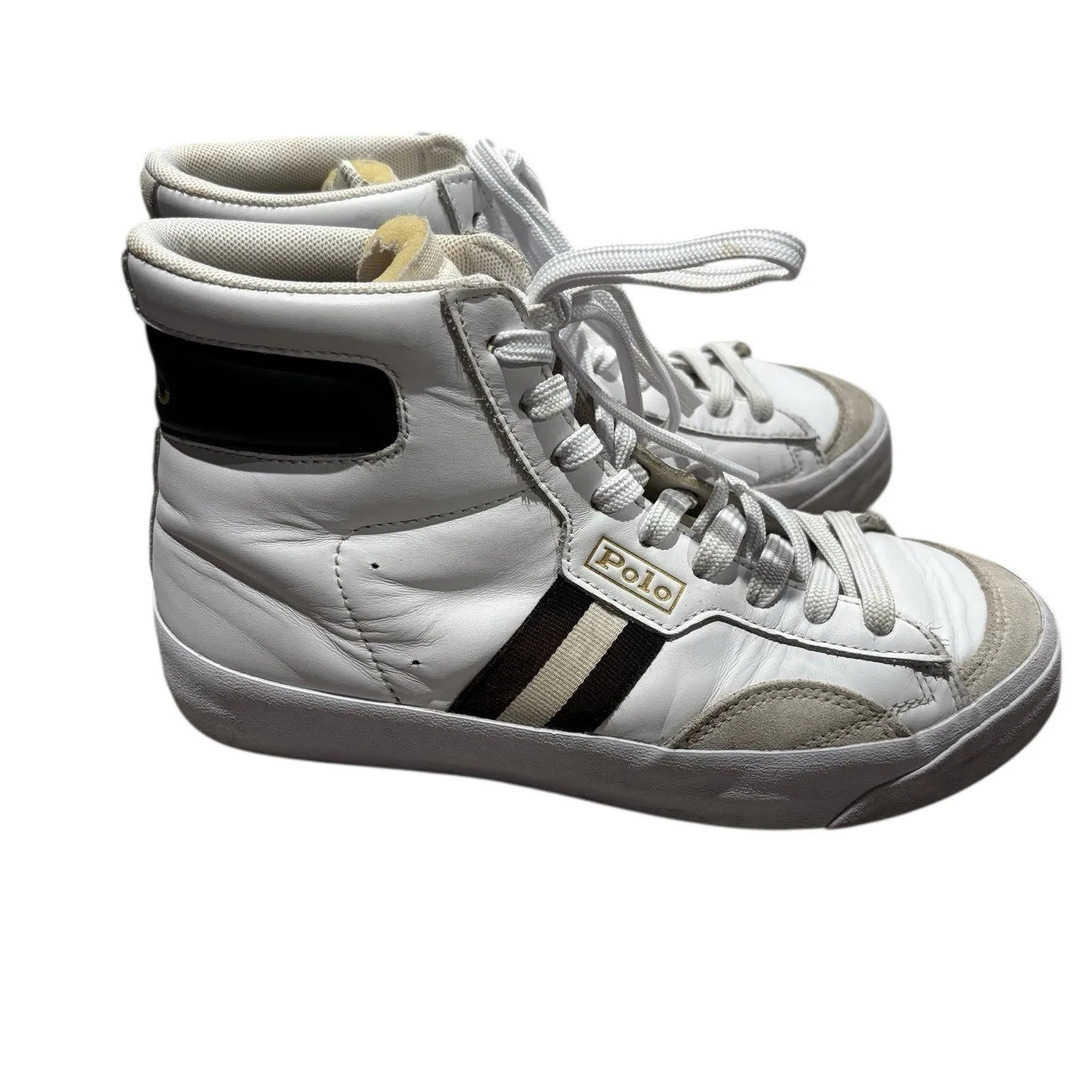 Polo Ralph Lauren Sneakers Sz 5.5 High Top Signature Logo Classic Gervin - Image 8