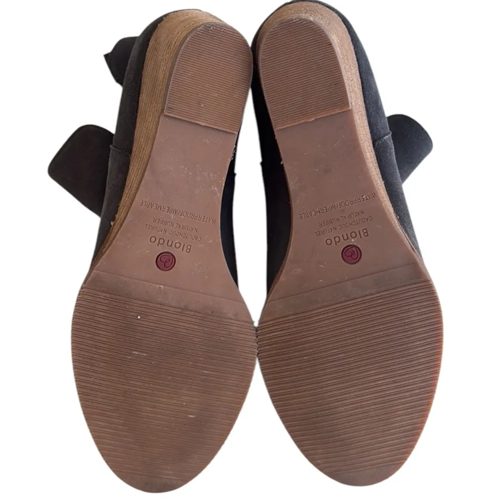 EUC Blondo Leather Irving Wedge Ankle Boots Grey Size 8 1/2 - Image 8