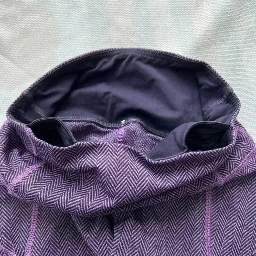 Lululemon Rebel Runner Crop Herringbone Purple 4 - Image 8