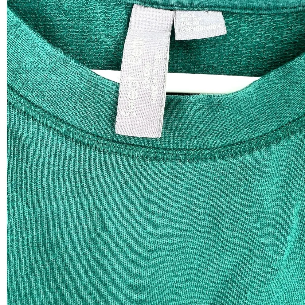 SWEATY BETTY M 10 After Class Crop Sweatshirt Crewneck Pullover Athleisure Top - Image 4