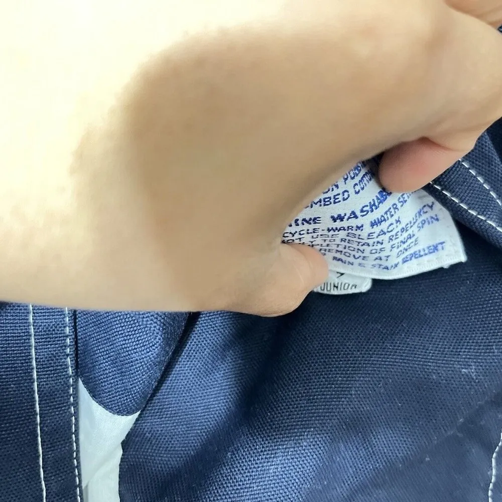 Vintage Blue Rain Jacket Pea Coat Wear In Good Health Size 7 Junior - Image 6