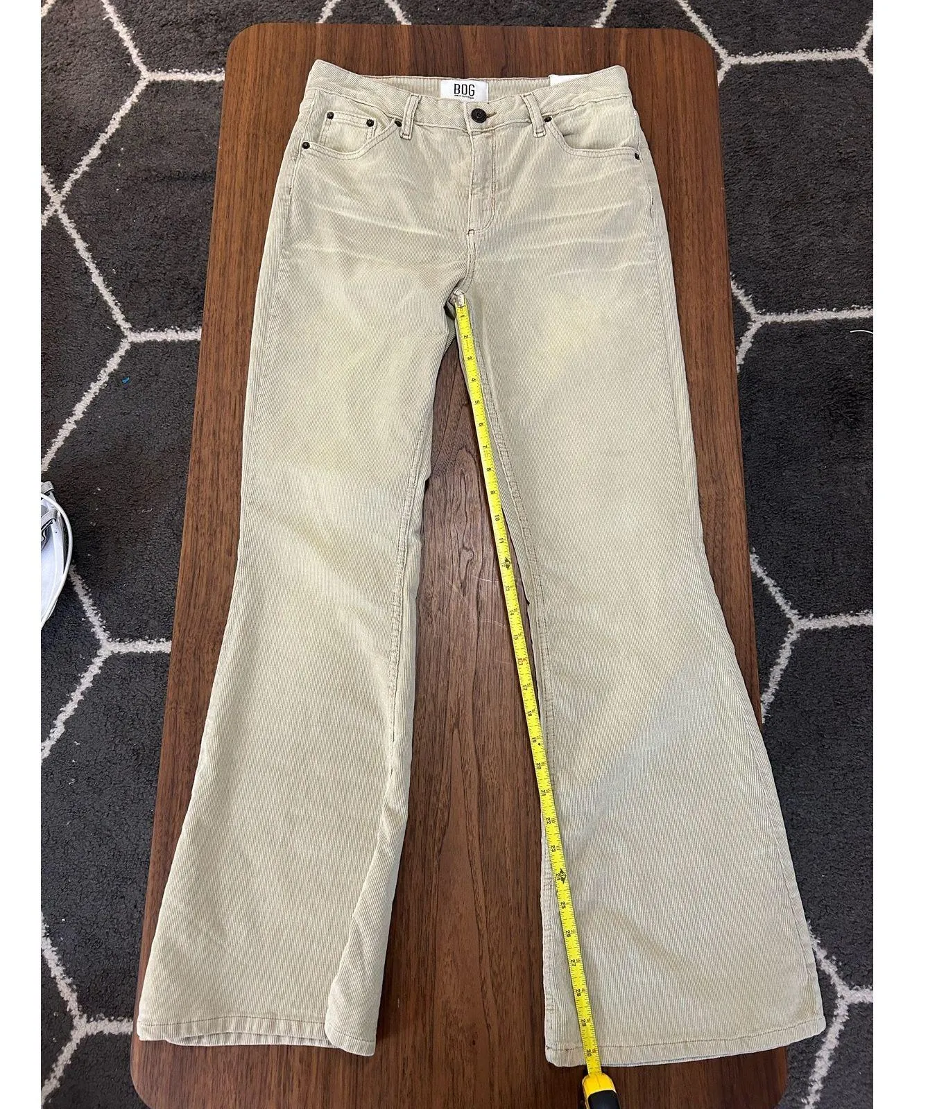 BDG Urban Outfitters Light Green Corduroy Mid rise Flare Pants 30W 32L - Image 11