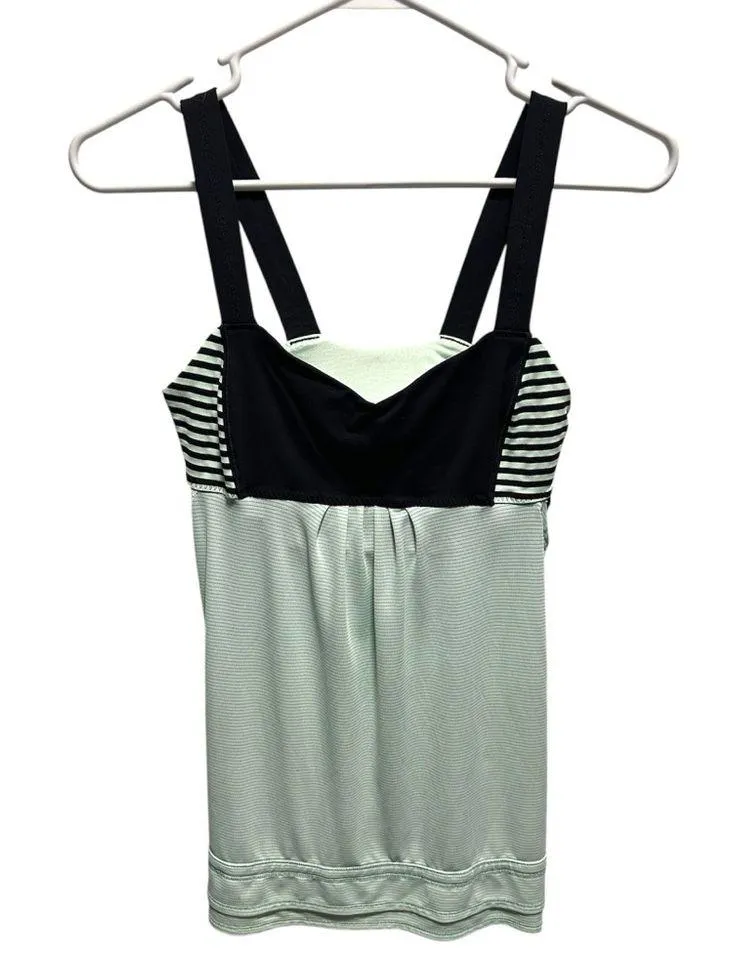 LULULEMON Run Back On Track Tank Top Mint Moment size 8 mint/seafoam/black - Image 4