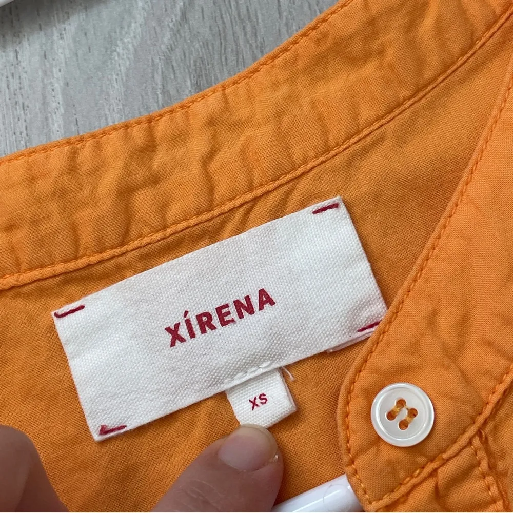 Xirena Audrey Top henley pintuck women Orange (xsmall) minimalist classic office Size XS - Image 2