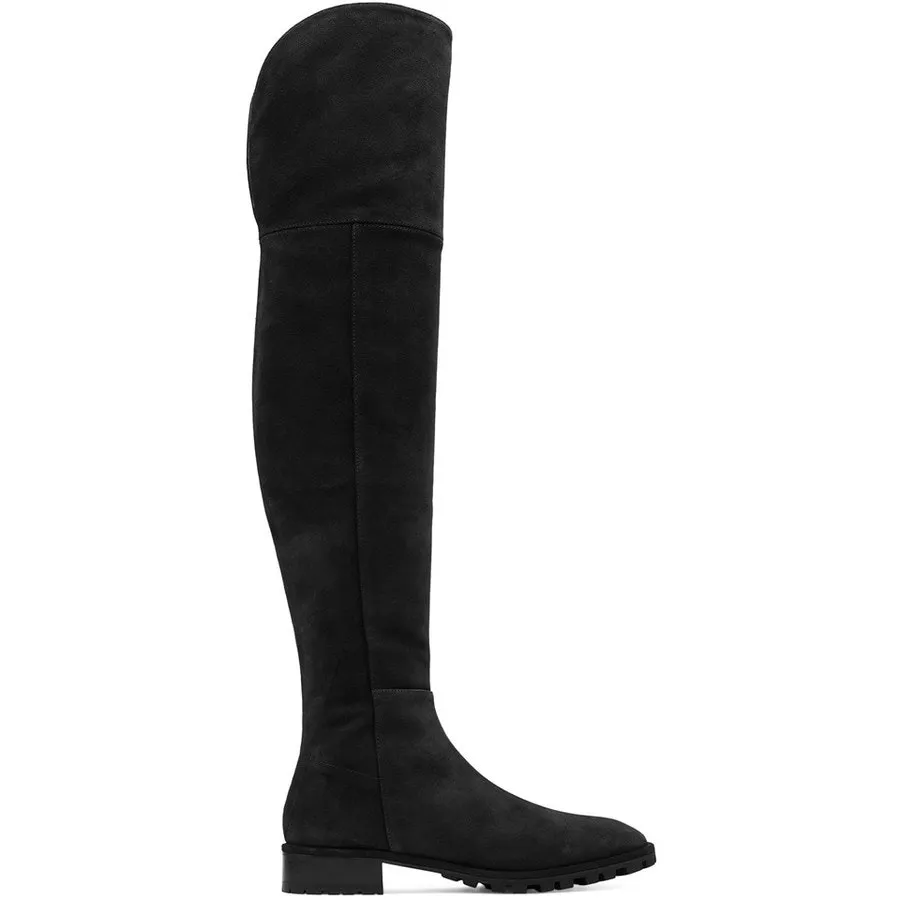 Stuart Weitzman Amber Over-The-Knee Thigh High Black Suede Boots - Image 2