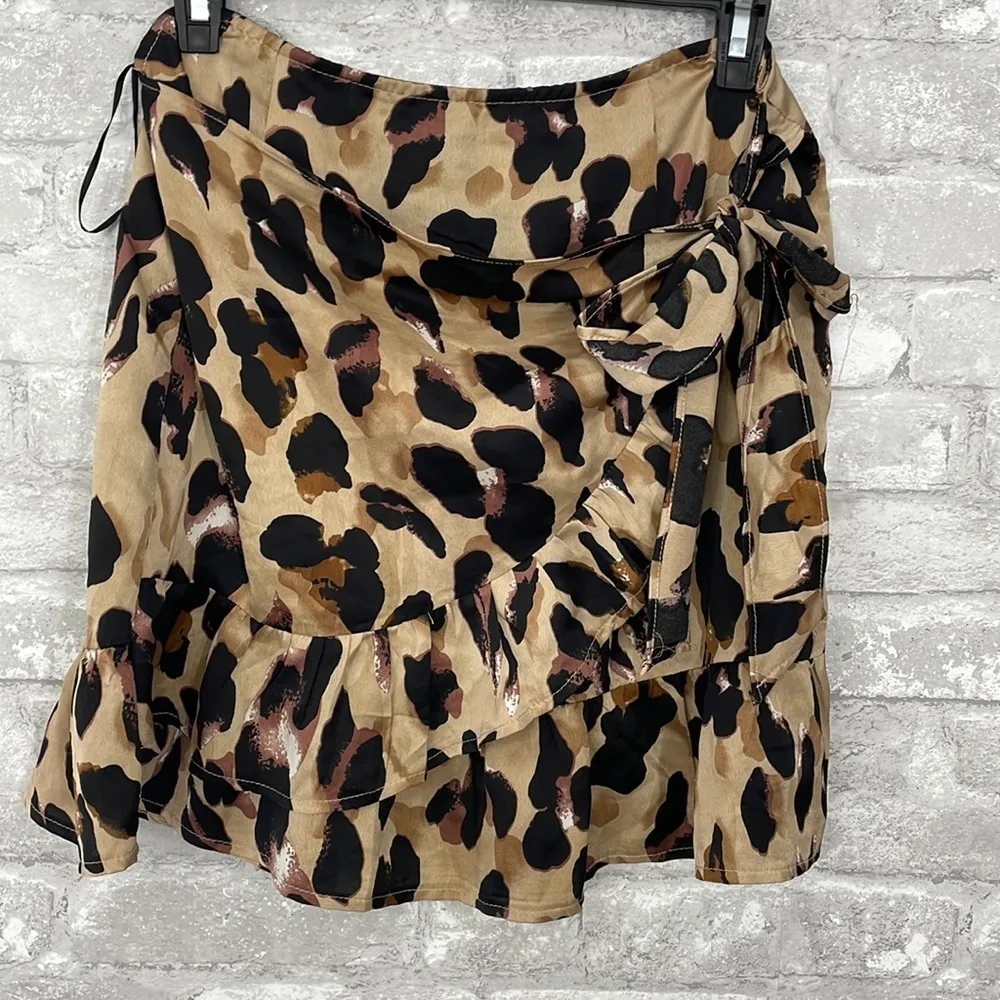 Polly Animal Print Ruffle Skirt - Image 2