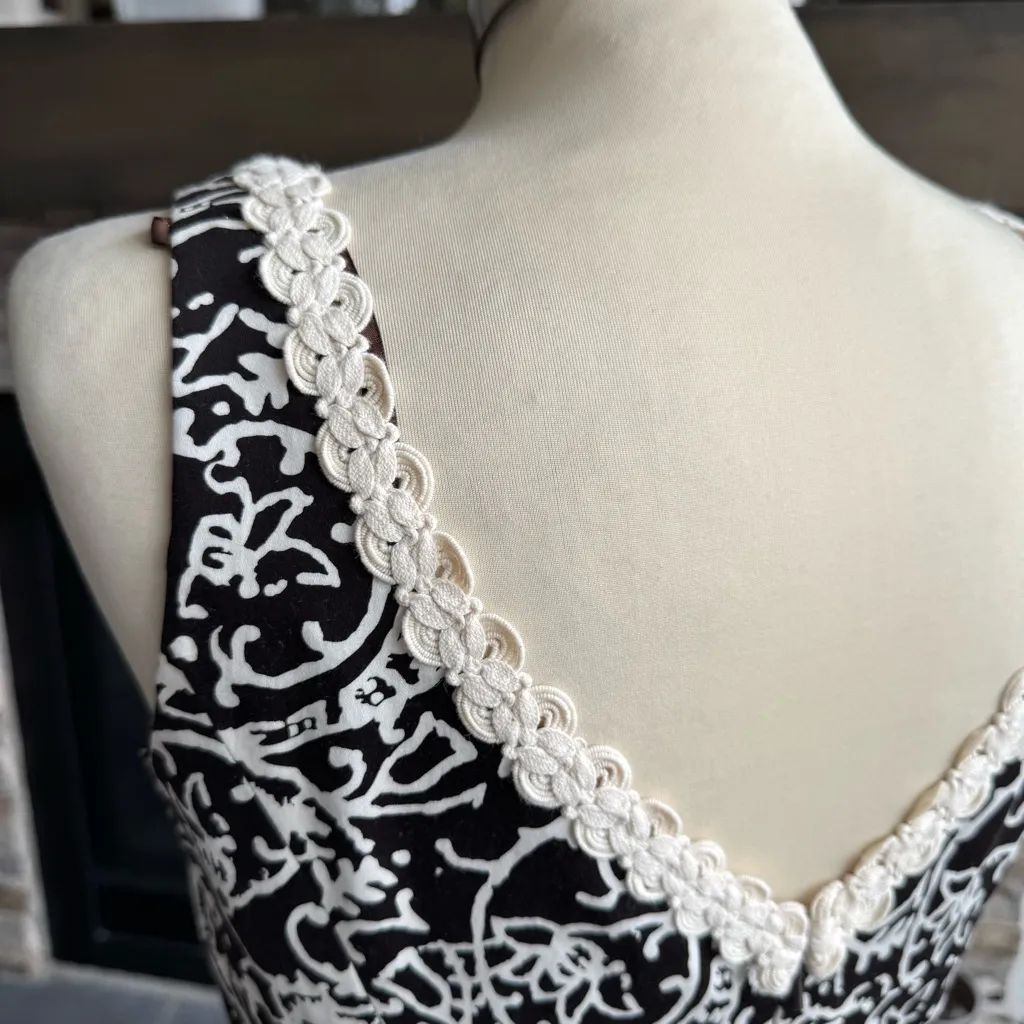 Suzi Chin for Maggy Boutique Cream and Brown A - Image 5