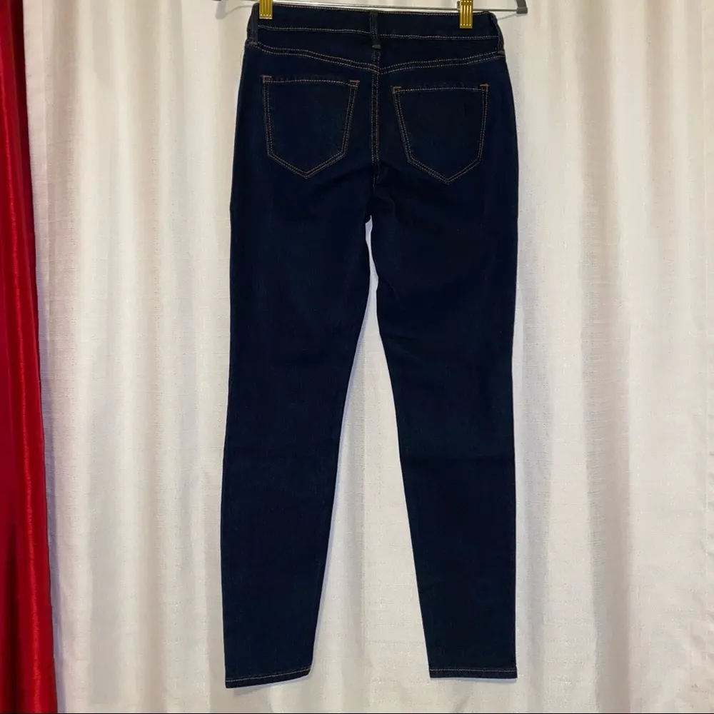 Old Navy Super Skinny Ankle Mid Rise Jeans Dark blue denim, new with tag size 0 - Image 15