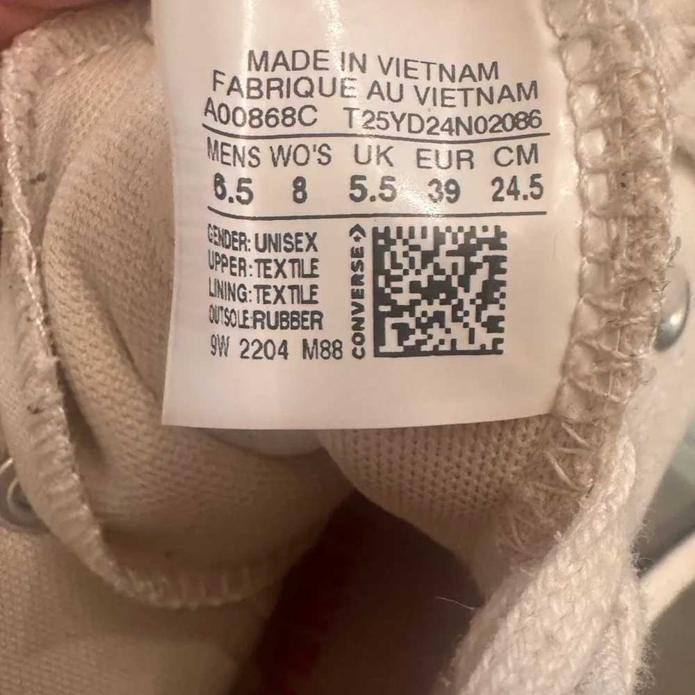 Converse Chuck Taylor Run Star Legacy CX Hi Top Egret Sneakers m-6.5/w-8 Unisex - Image 8