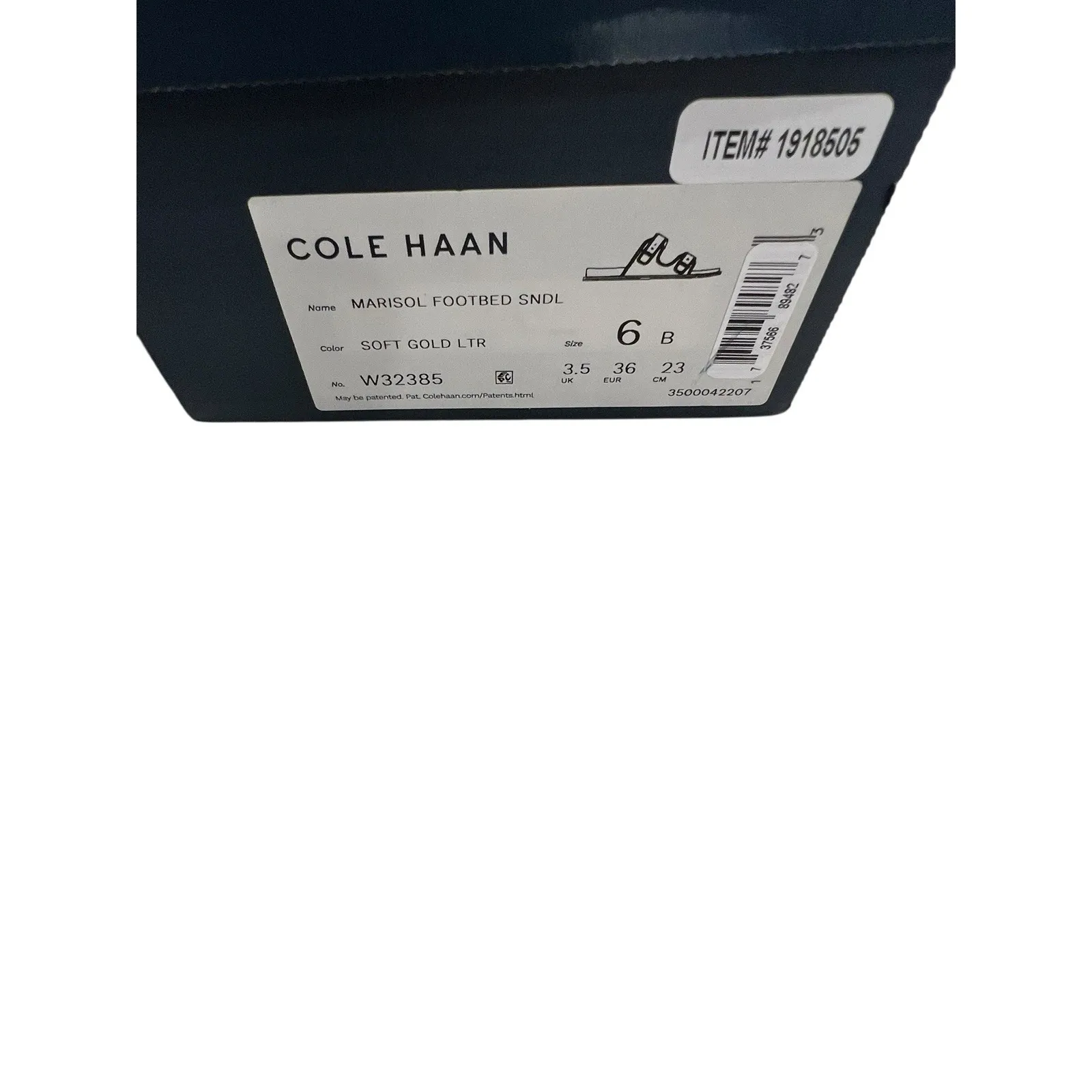 Cole Haan Women's Marisol Footbed Soft Gold Patent Leather Size 6 New - Image 6