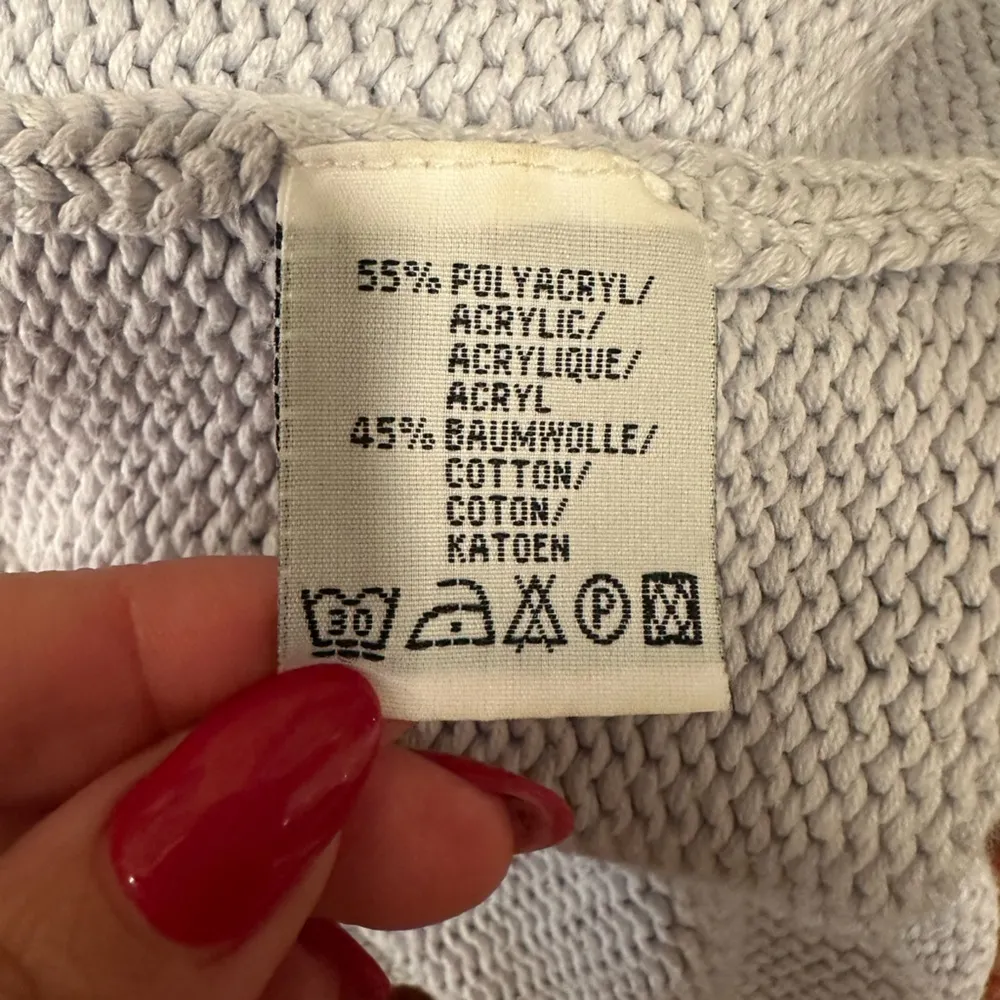 GUC JAKE* S baby blue cotton long sleeve sweater round neck Size L - Image 6