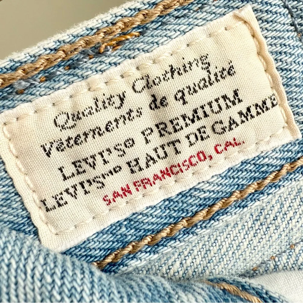 Levi’s High Loose Ample Haut High Rise Wide Leg Jeans Light Blue Sz 29 x 31 - Image 10