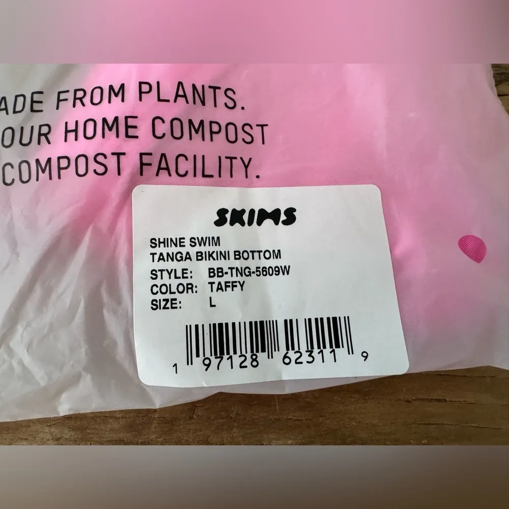 SOLD OUT~NEW IN POLY Skims Shine Swim Tanga Bikini Bottom ~ Taffy ~ large 💕 - Image 9