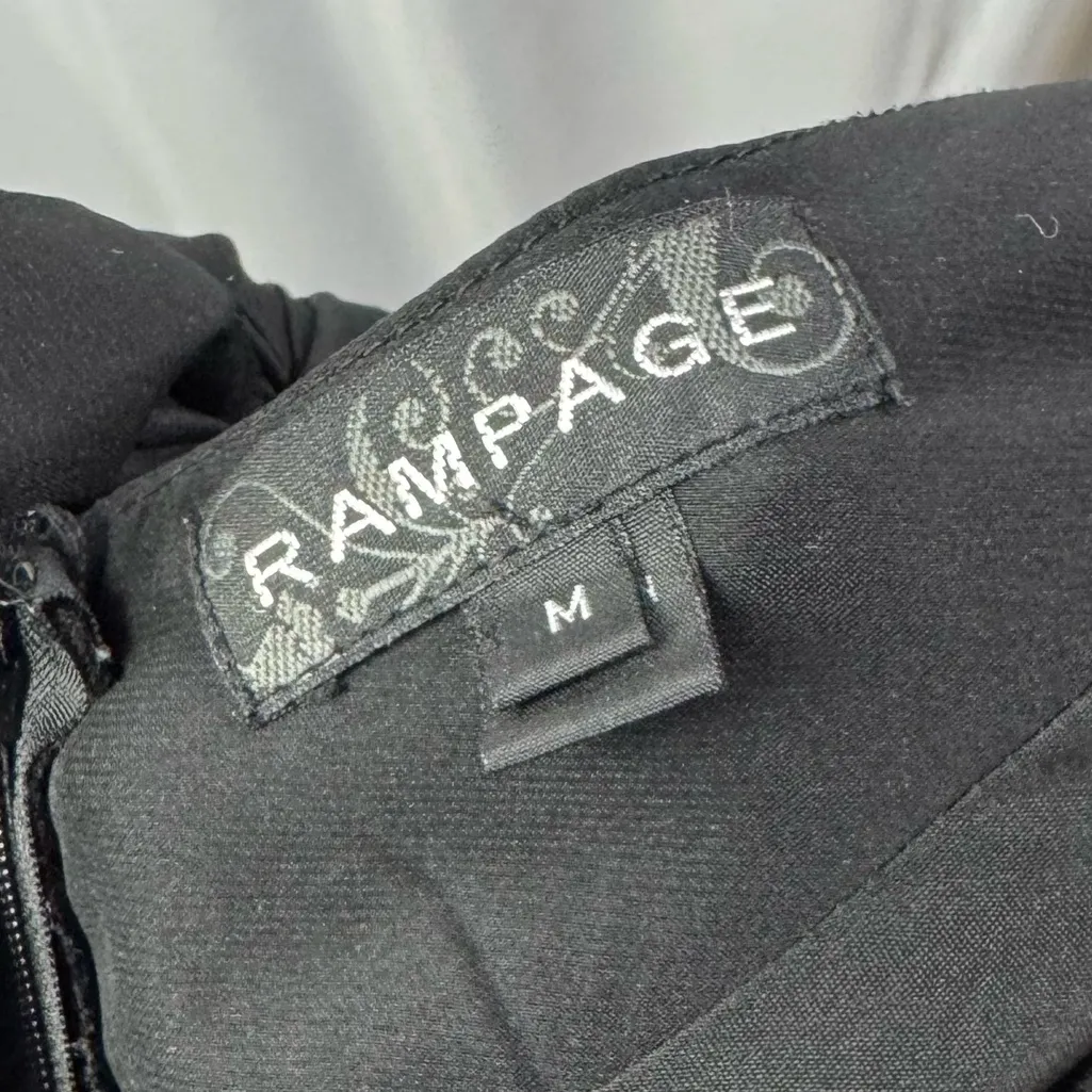 Rampage  Black Strapless Tie Back Wide Leg Jumpsuit M - Image 5