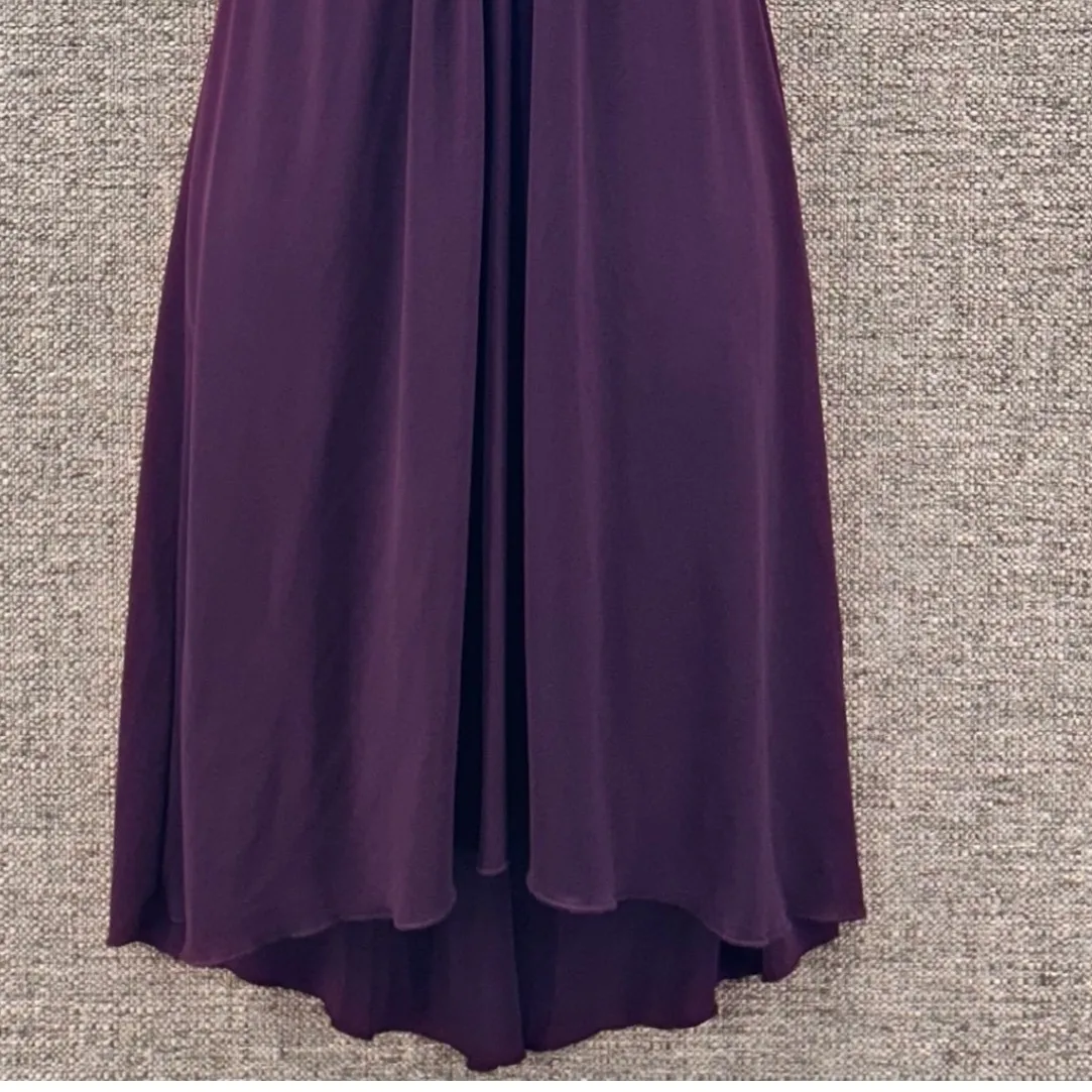 Y2K Baby Doll Dress Size 6 Purple Berry Ruffle Fairy Whimsigoth Stretchy Knit - Image 5