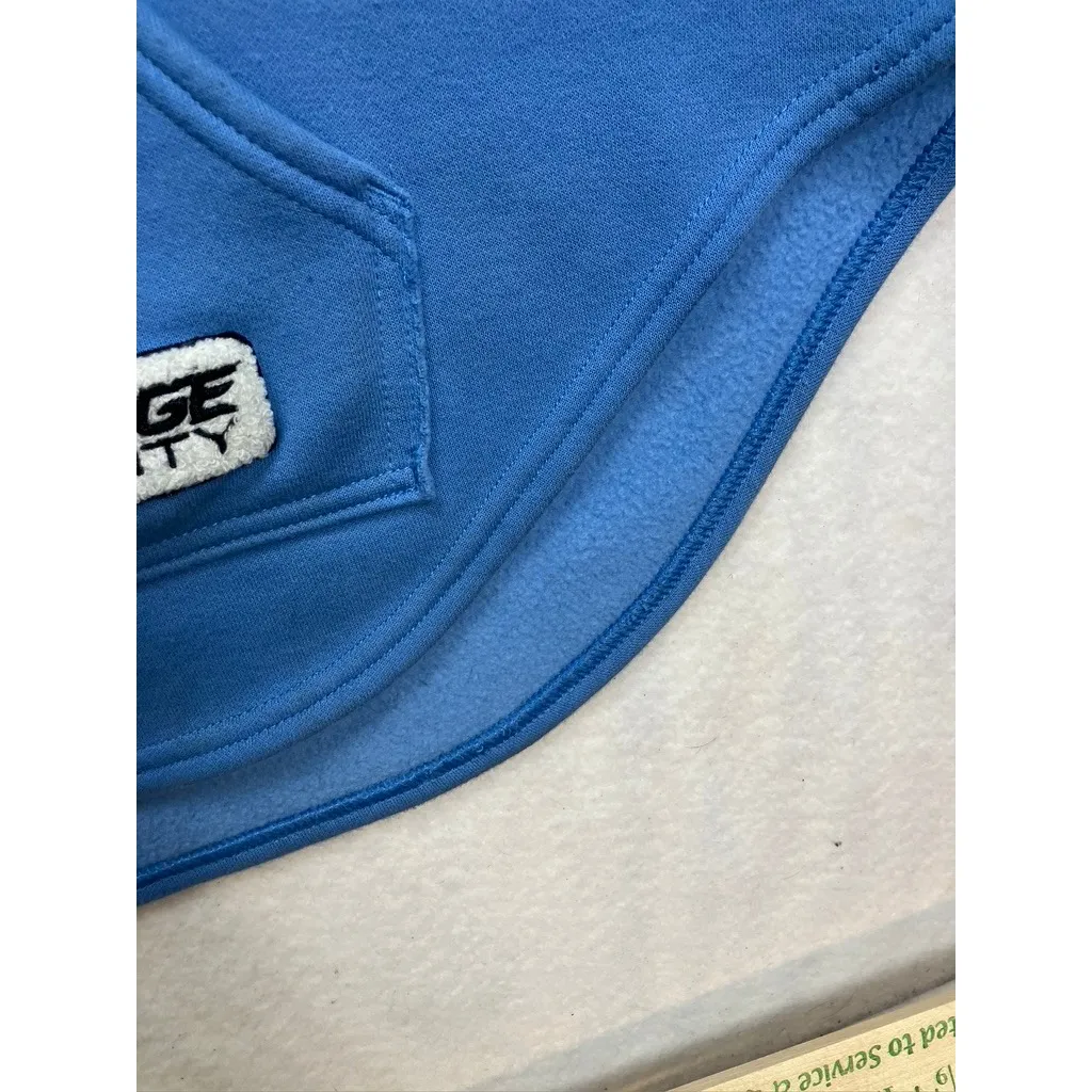 Savage X Fenty Blue Checkered Hoodie Oversized Athletic Sportswear Logo Size S - Image 8