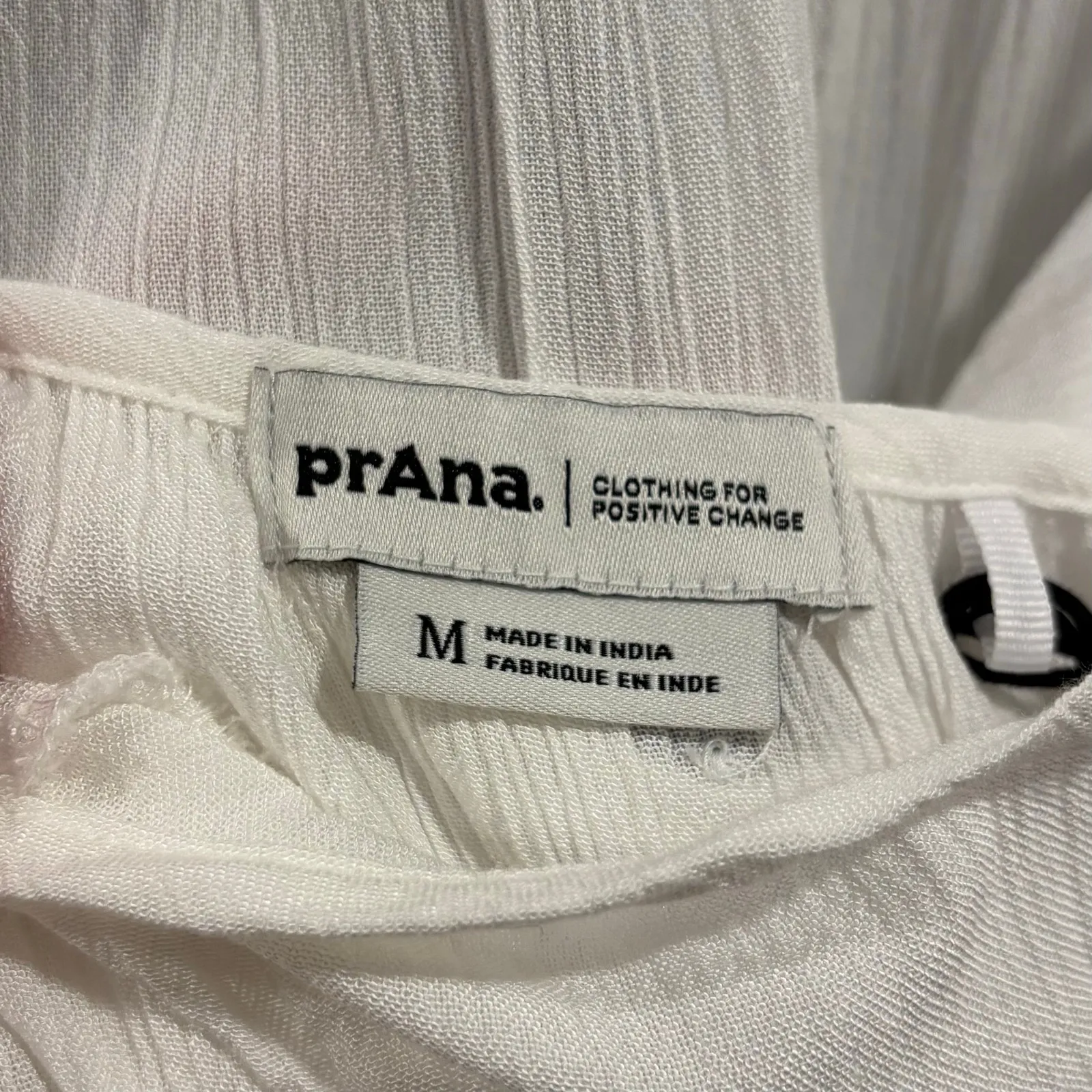 Prana Fernie White Tencel Modal Strappy Crisscross Wide Leg Jumpsuit, Medium - Image 10