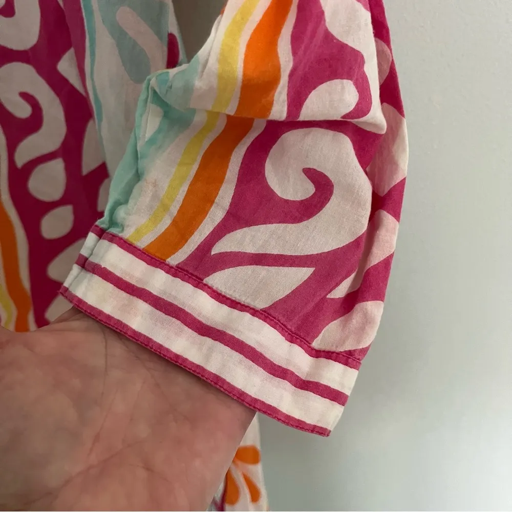 Gretchen Scott Coral Print Tunic Top Size Small - Image 7