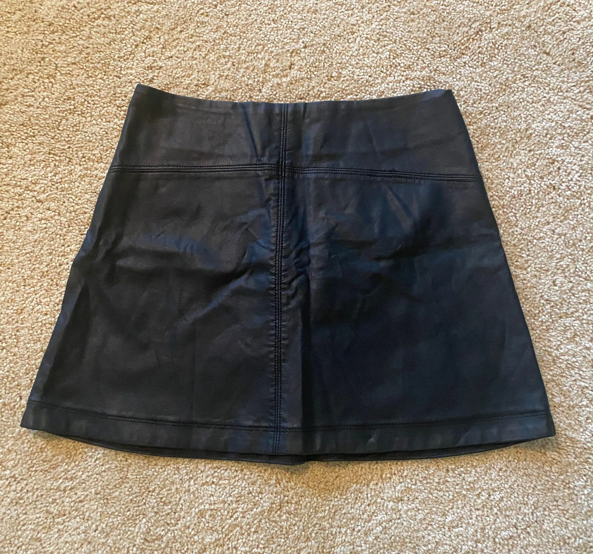Abercrombie & Fitch Leather-Look A-Line Skirt - Image 4