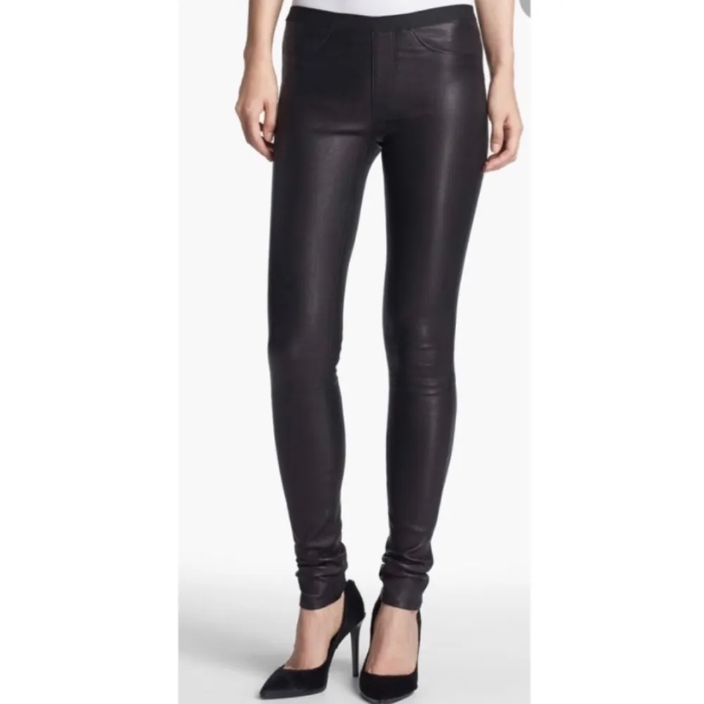 Helmut Lang Leather Lamb Pants Leggings - Image 4
