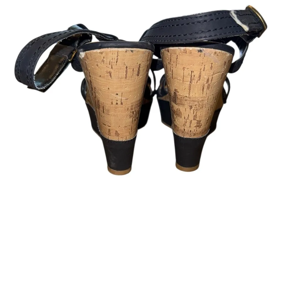 Call it spring  Black and Tan Wedge Sandals - Image 6