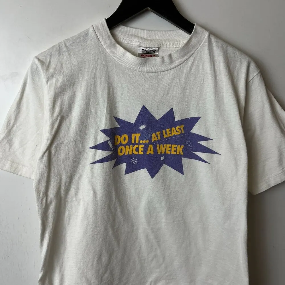 90s Beat The Back Up Single Stich T Shirt White Large L USA Graphic Tee - Image 9