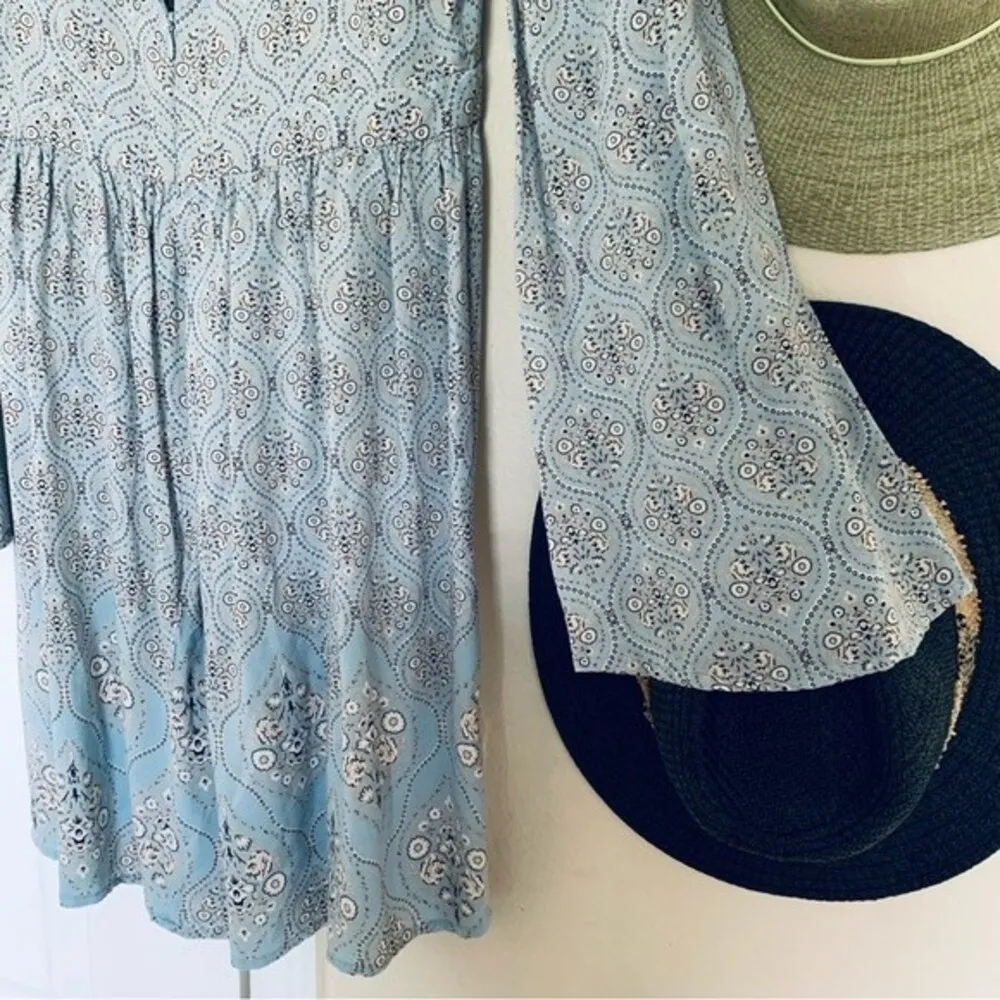 Miami Boho Babydoll Music Festival Concert Floral Print Mini Dress | Size: M - Image 12