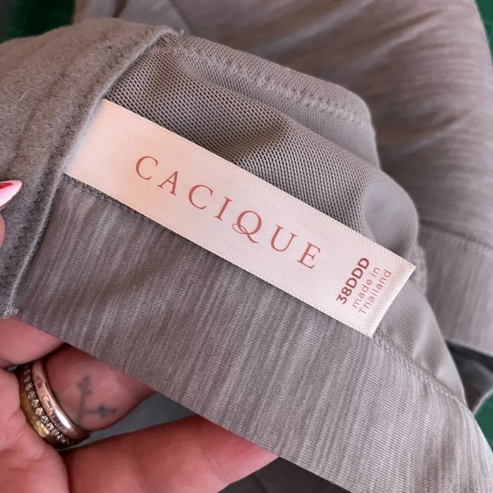 Cacique Women Plus Size 38DDD Light Gray Bra Comfort Bliss Lightly Lined No Wire - Image 7