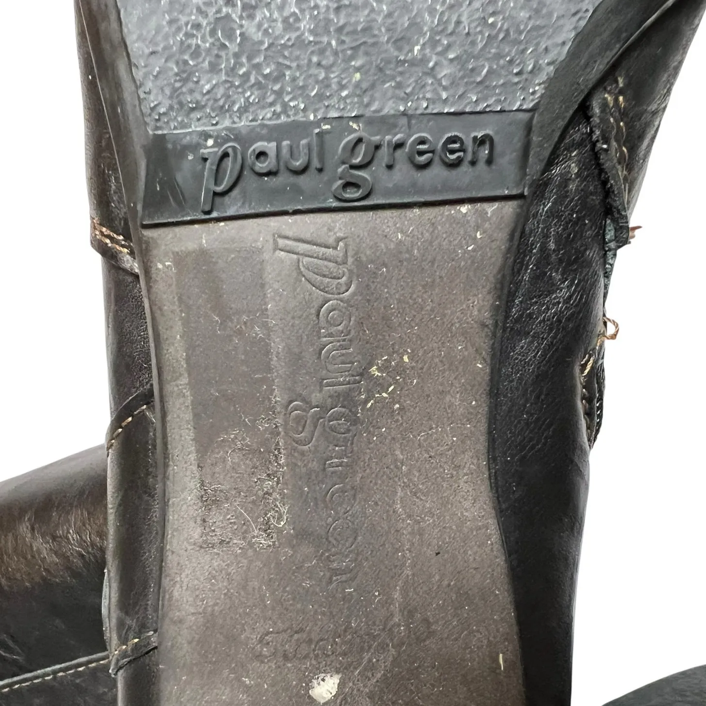 Paul Green Harness Boots 6.5 Black Leather Buckle Cuffed Western Ankle Booties - Image 14