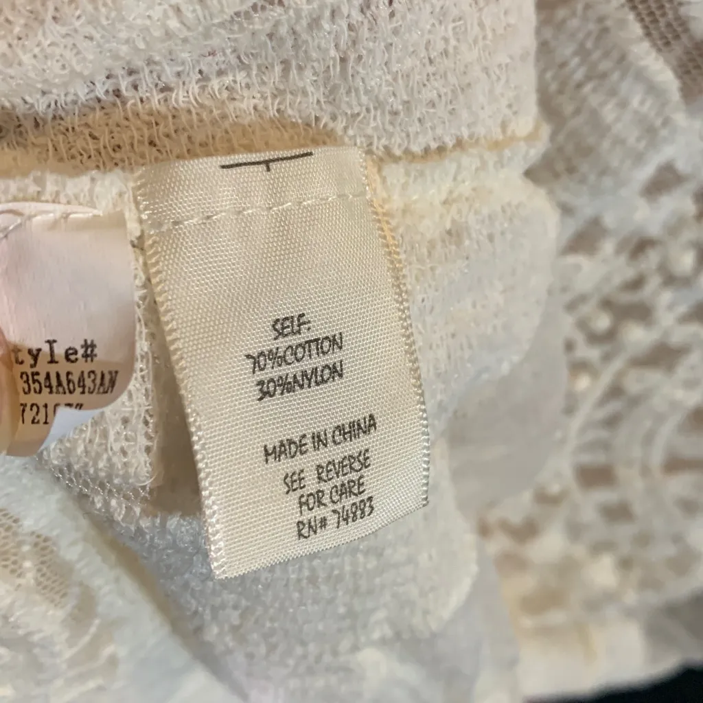 Adiva Cream Lace Duster Size M Size M - Image 6