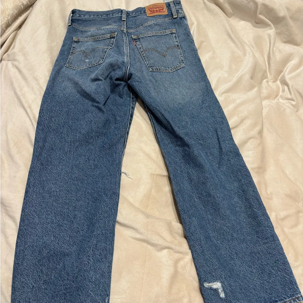 Levi’s rib cage straight ankle size 28 Blue - Image 4