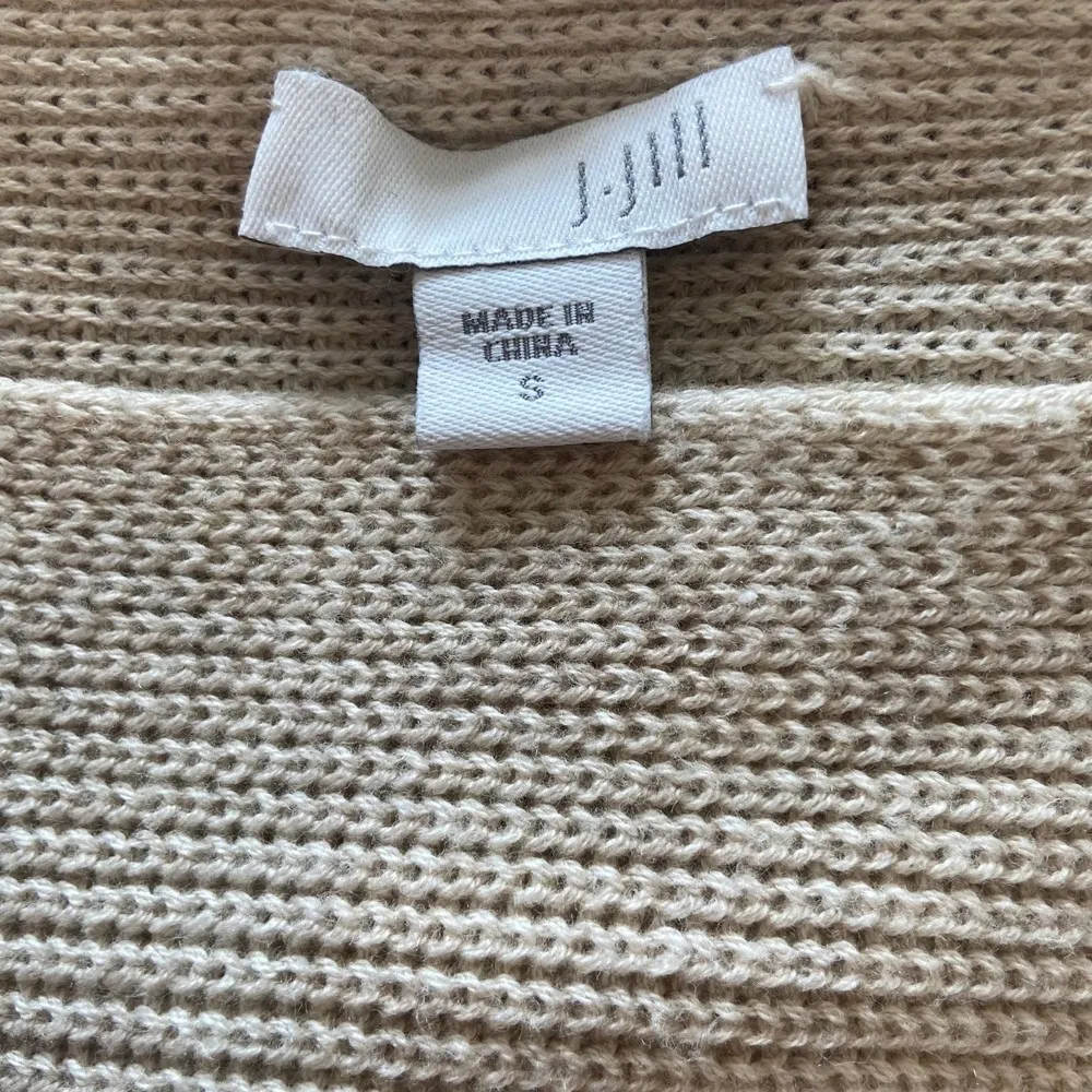 J Jill Heather Oatmeal Knit Wearever Textured Dolman Sleeve Sweater Size Small - Image 11