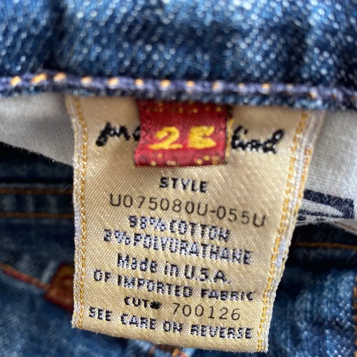 low rise bootcut blue jeans size 25 - Image 3